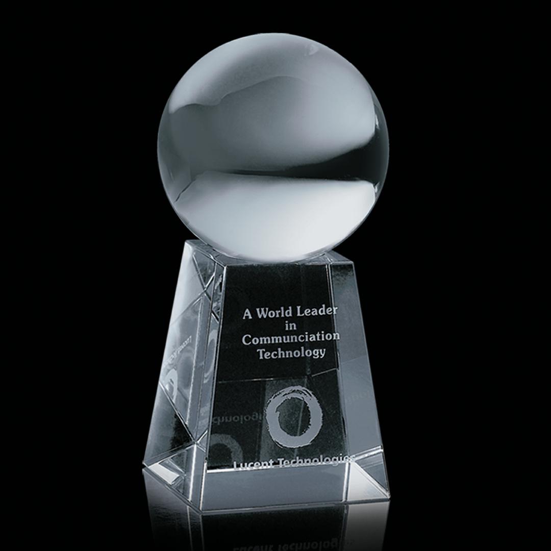 Crystal Ball Award on Tall Base 13