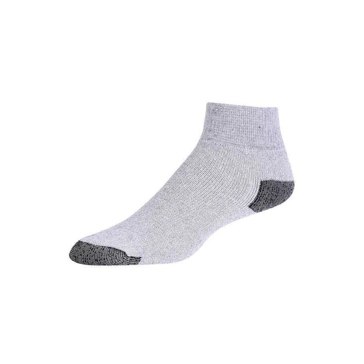 Stretch Knit Quarter Sport Socks - 10-13 Gray 2