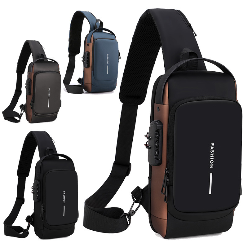 Male And Female Single Shoulder Locomotive USB Charging Small Backpack 2