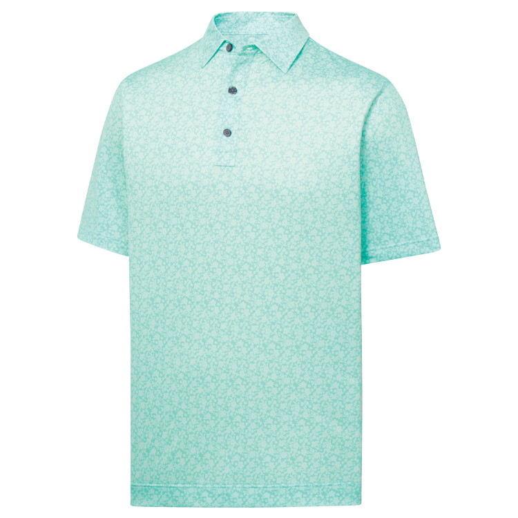 FootJoy Painted Floral Lisle - Self Collar Polo 7
