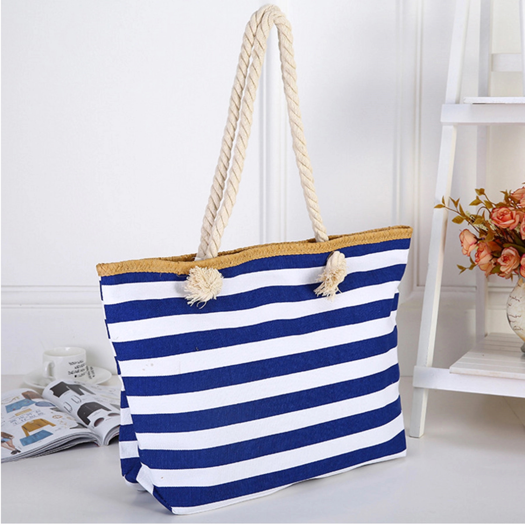 Beach Canvas Boat Tote, custom tote bag with logo imprint 4