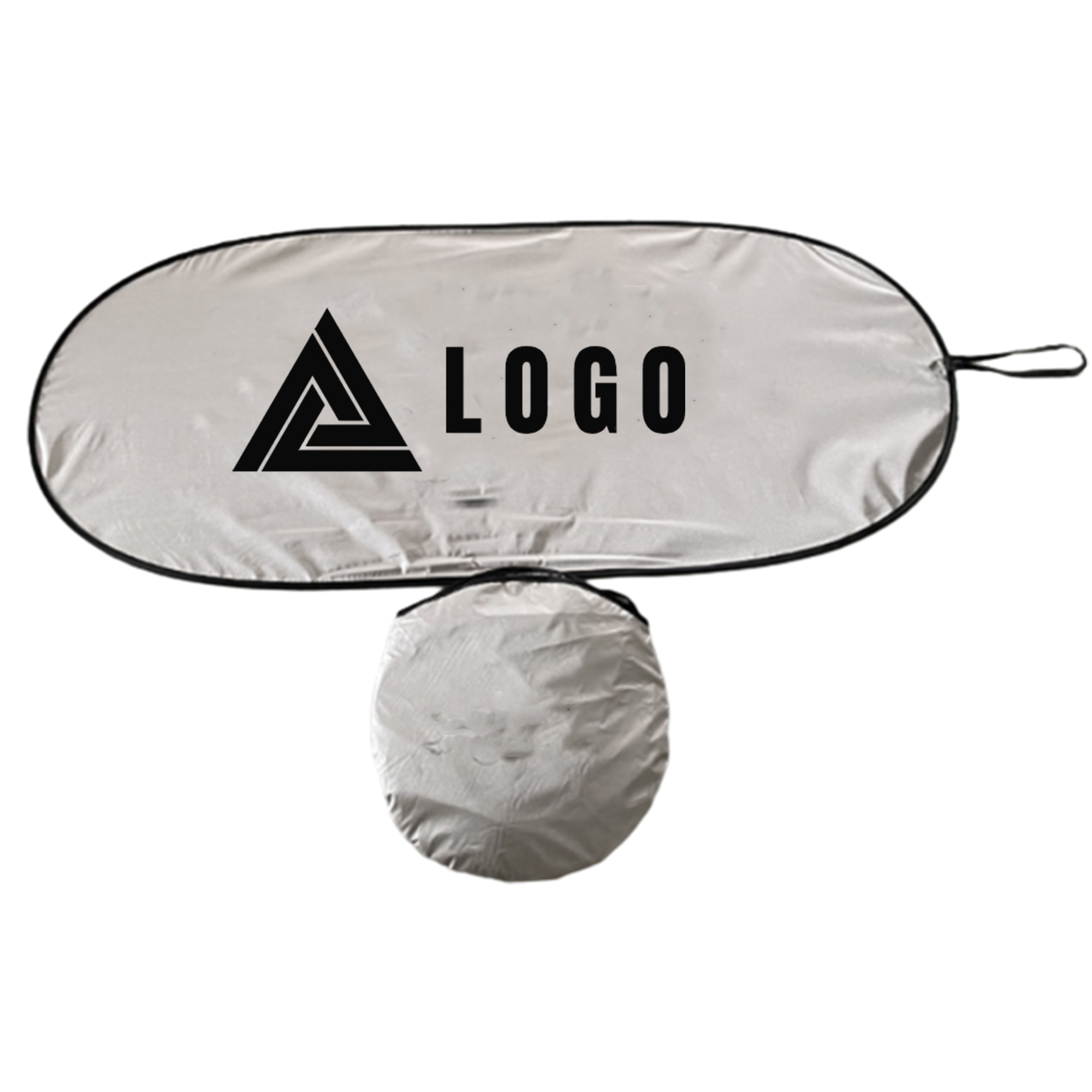 Foldable Car Windshield Sunshade With Storage Pocket 1