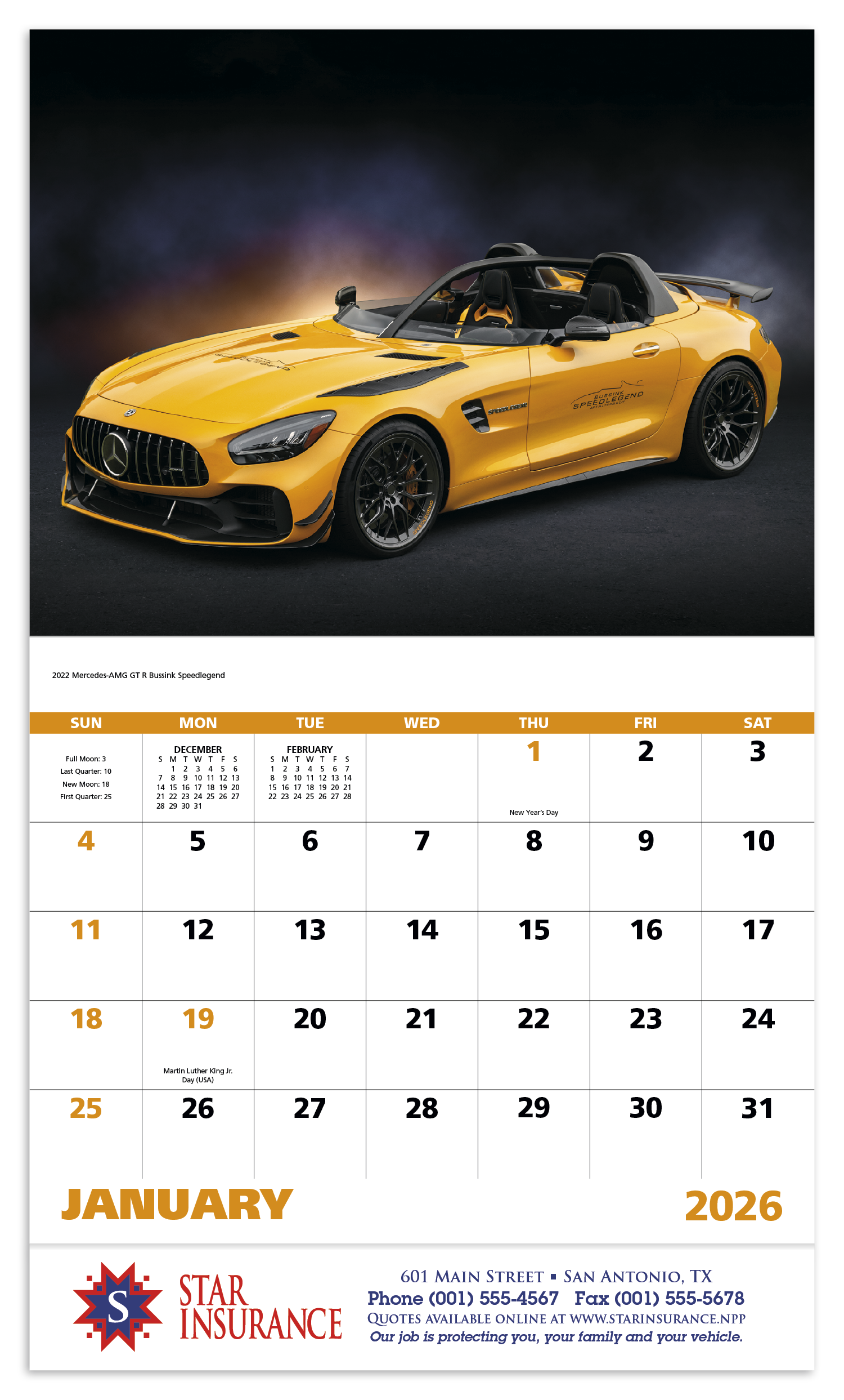 Good Value™ Exotic Sports Cars - Stapled Calendar 46