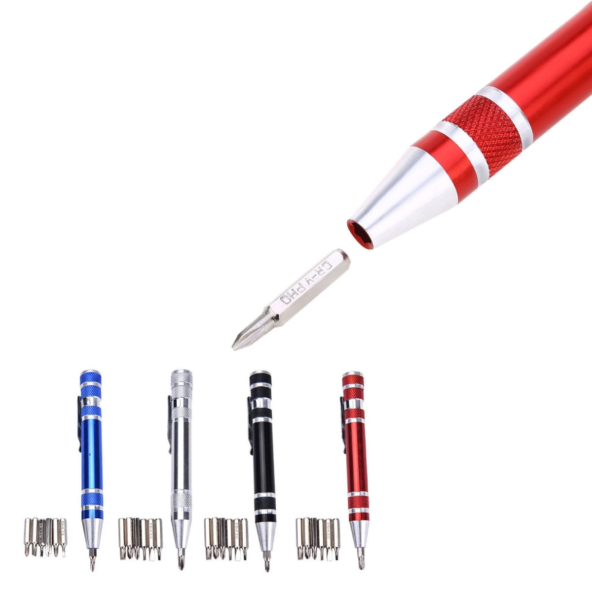 8 In 1 Aluminum Pen-Style Tool Kit 3