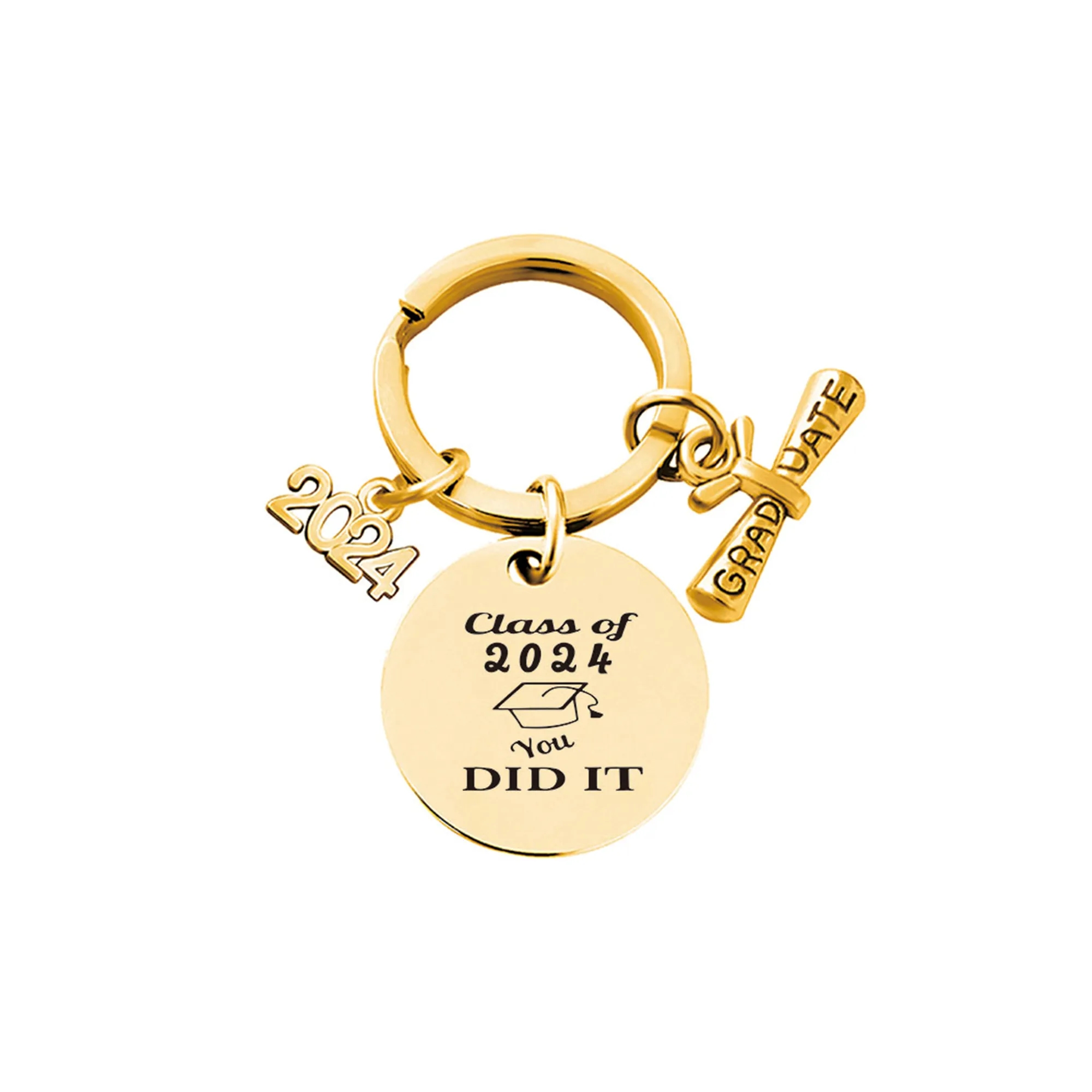 2024 Gold Graduation Keychain 2