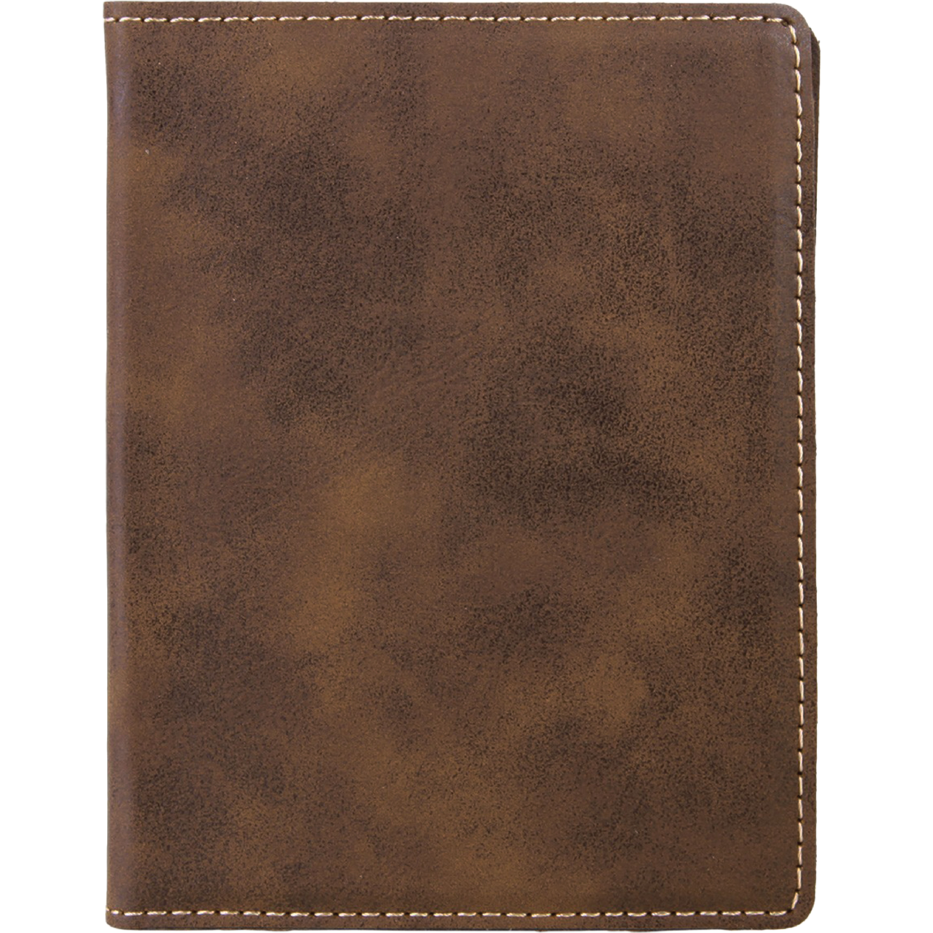 Rustic/Gold Leatherette Passport Holder 2