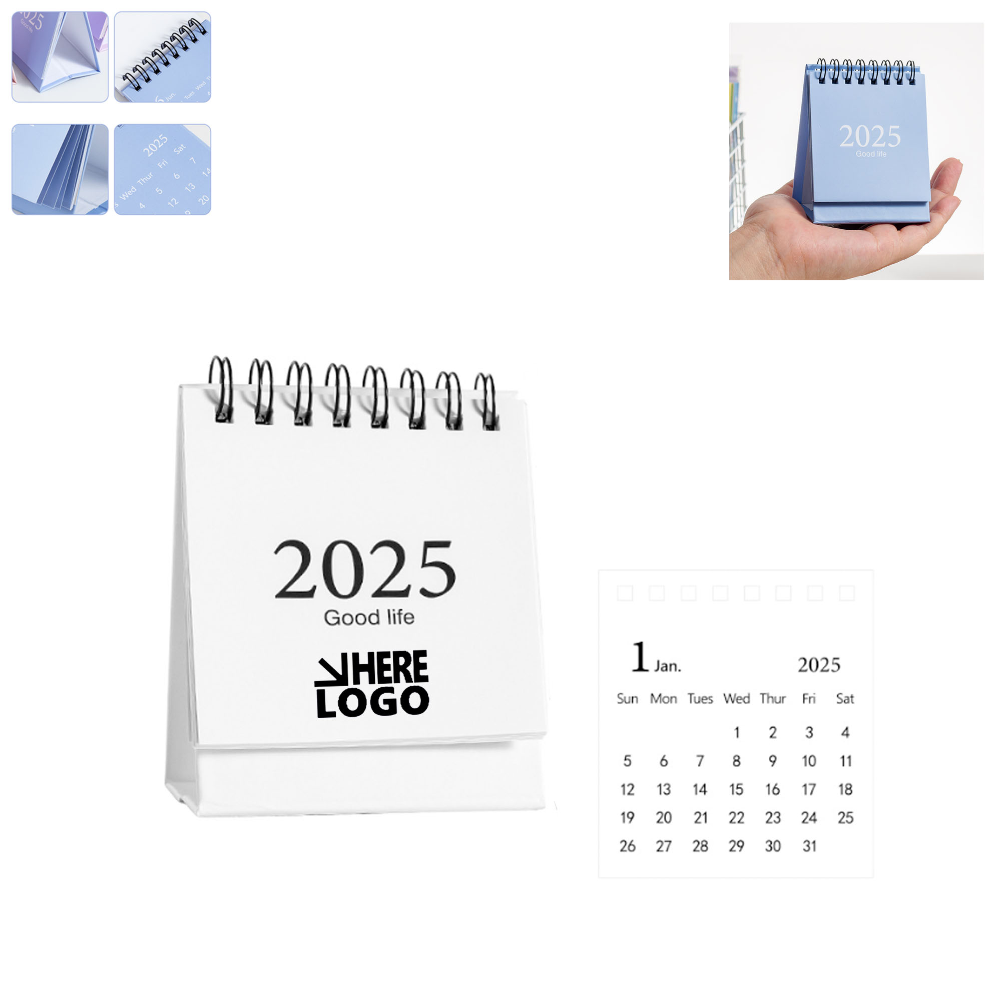 Mini 2025 Desk Calendar With Your Design 5