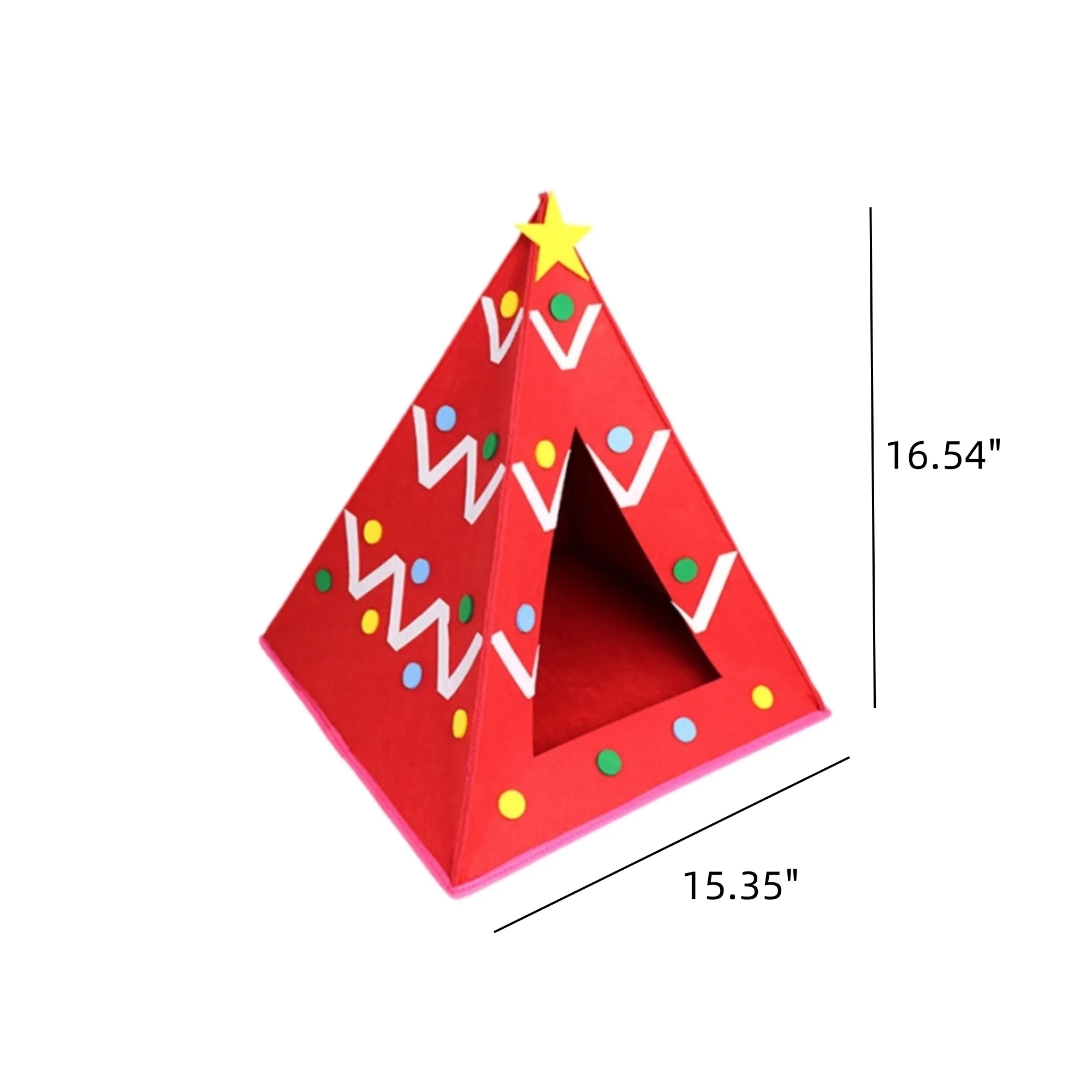Felt Christmas Color Cat Bed Pet Nest 1