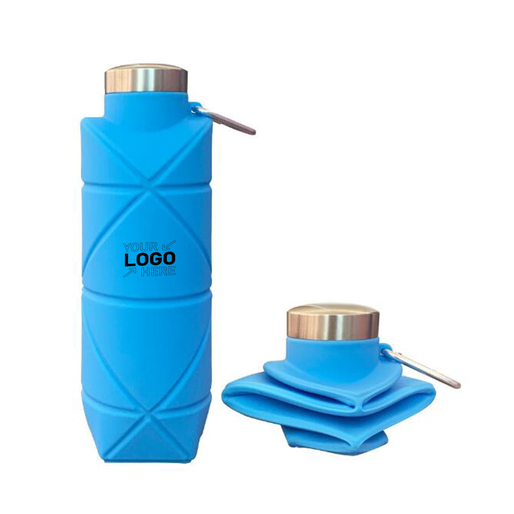24 oz Silicone Folding Sport Water Bottle 3