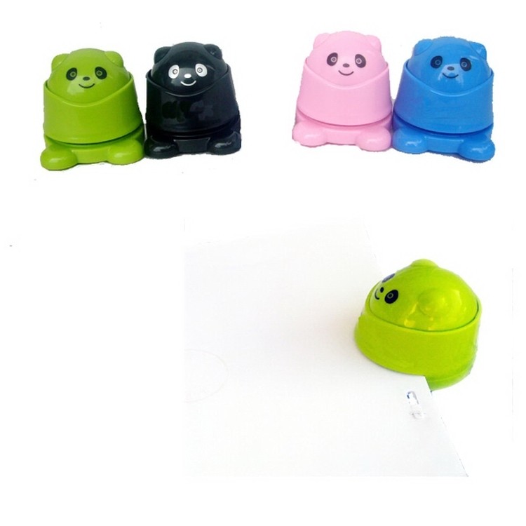 Cartoon Panda Shape Stapler Without Staple, custom desk accessory with logo imprint 2
