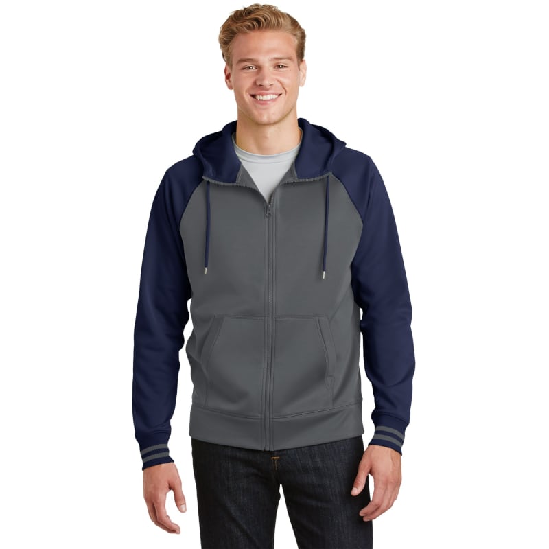 Sport-Tek Sport-Wick Varsity Fleece Full-Zip Hooded Jacket. 18