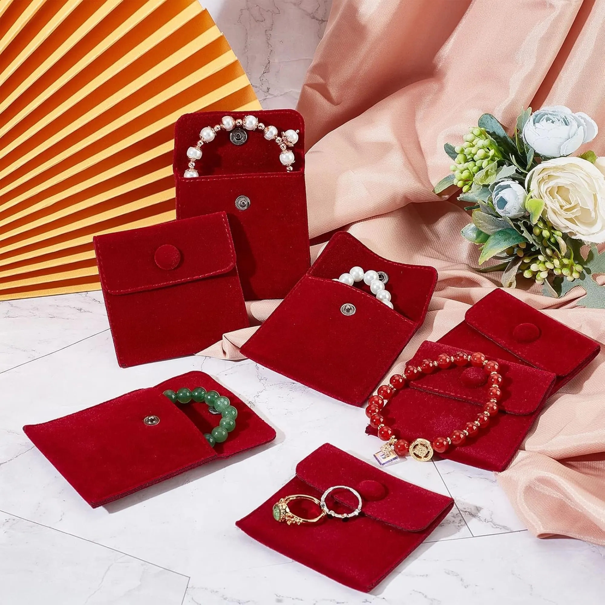 Velvet Portable Jewelry Small Item Storage Bag 3