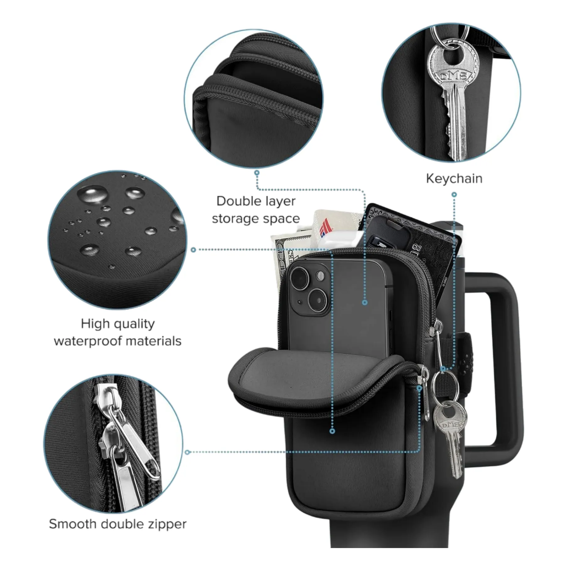 Water Bottle Zippered Pouch 10