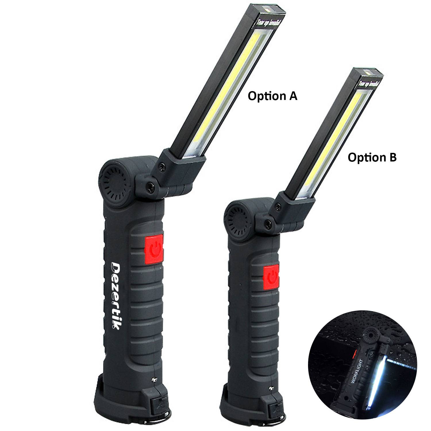 Rechargeable 360° Foldable LED Work Light – Magnetic Base