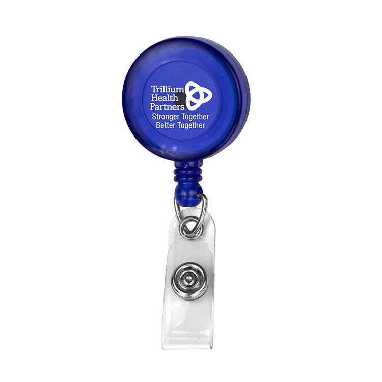 "Bellefontaine VL" 30" Cord Round Retractable Badge Reel and Badge Holder with Rotating Alligator Cl 22
