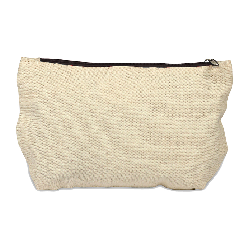 Cotton Canvas Pouch with Color Zipper-Assorted Colors