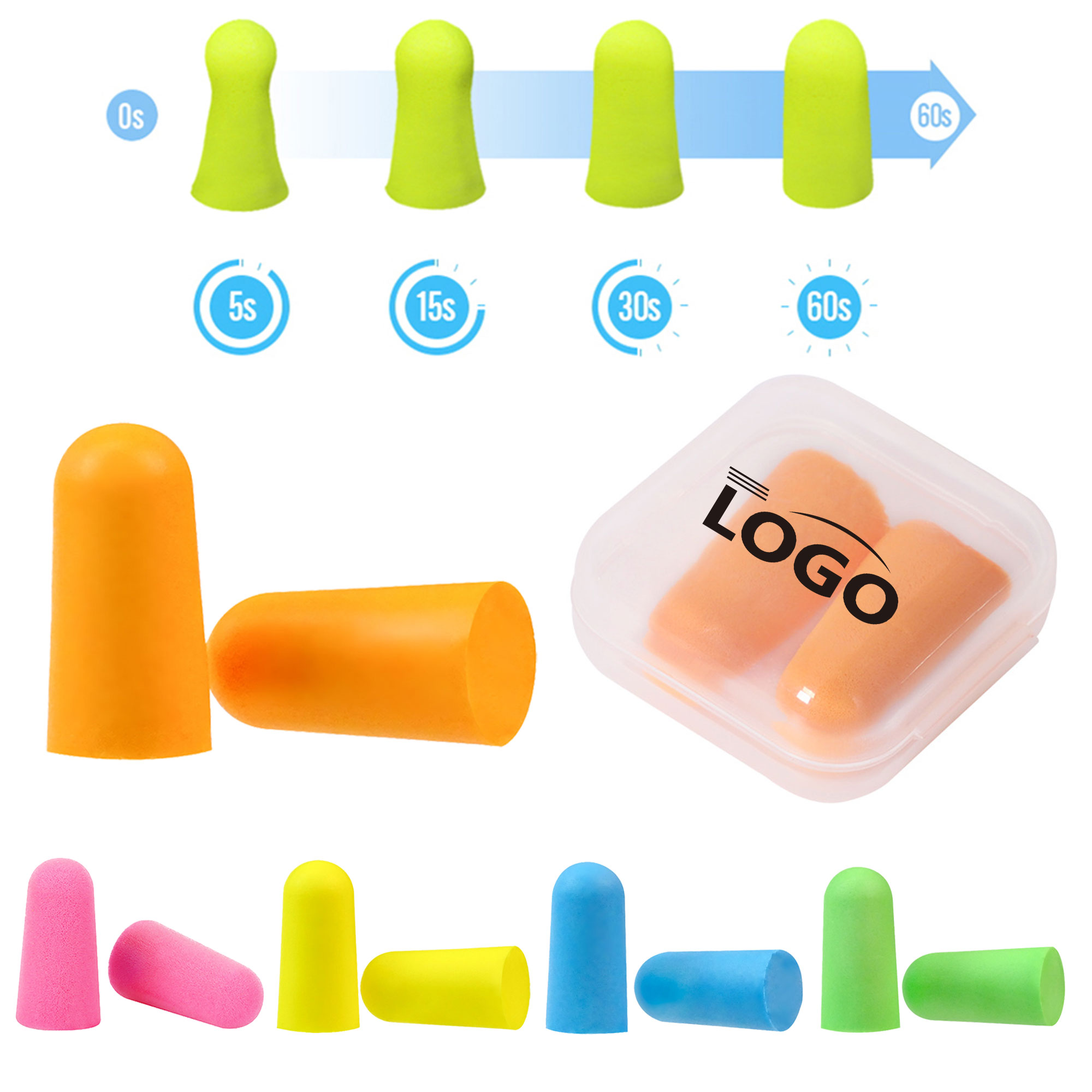 Soft Foam Earplugs With Individual Cases 2