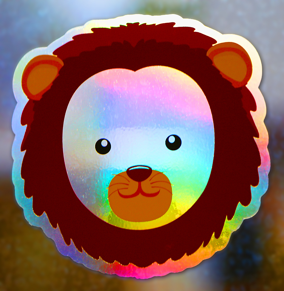 Window Decals - Baby Safari Animal Sun Catchers - Holographic Rainbow Window Stickers 5