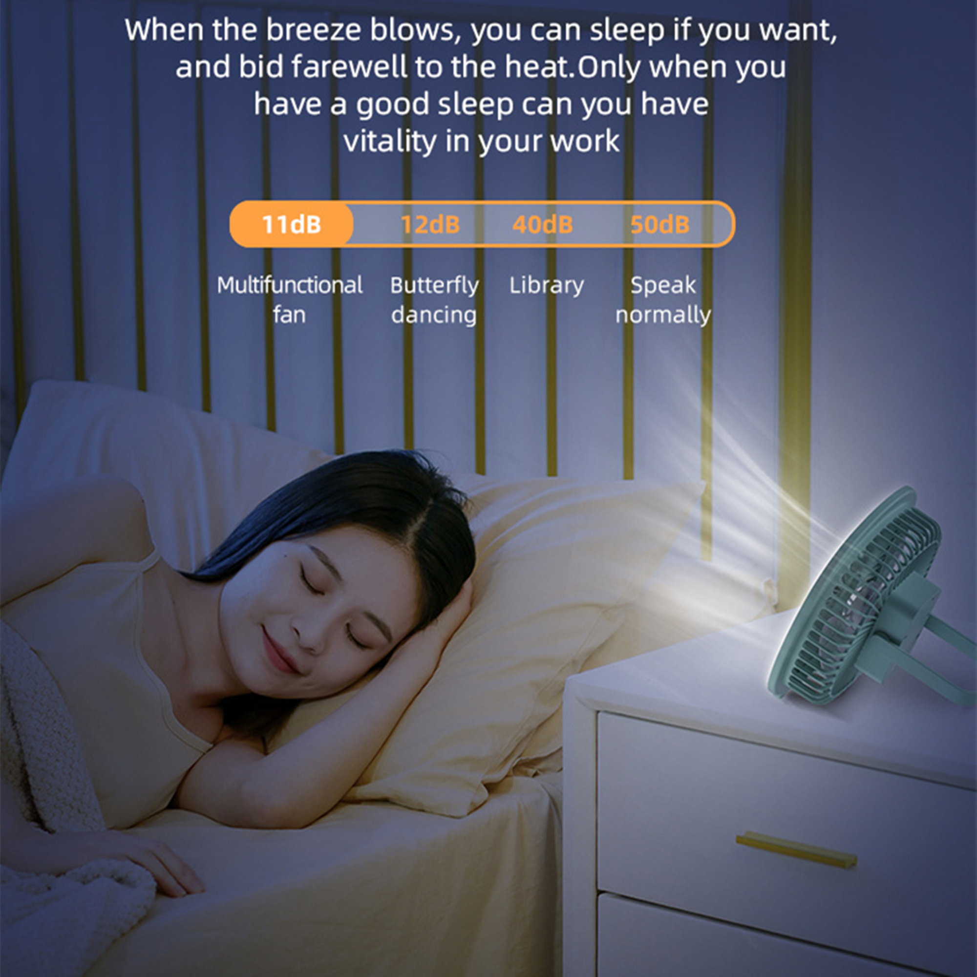 Rechargeable Small Ceiling Fan With Light 2