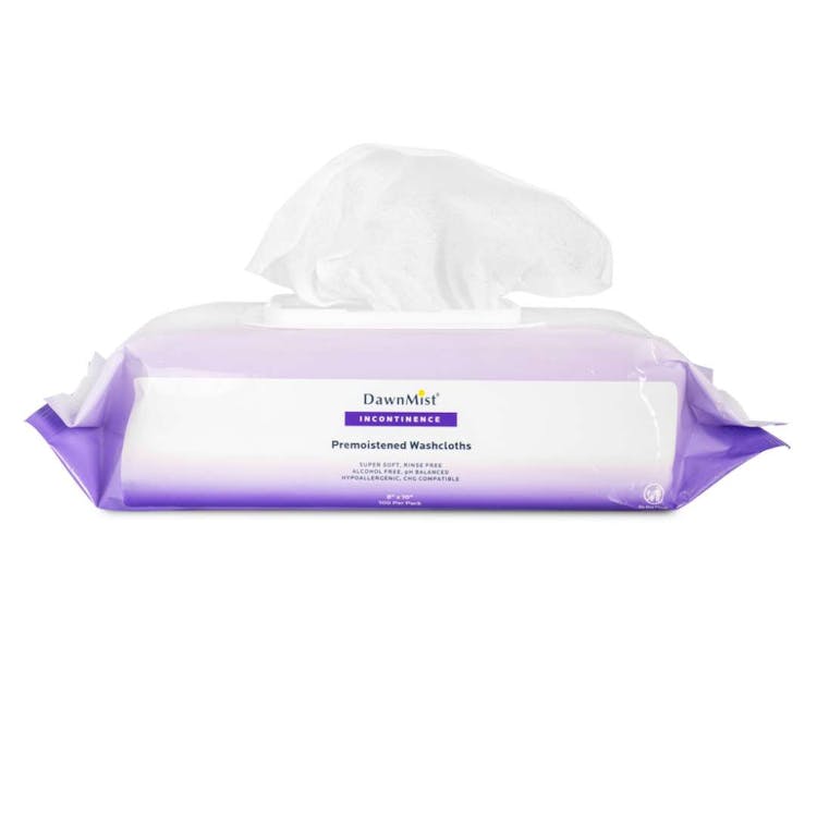 Pre-Moistened Washcloths Scented 100 per Pack - 8" x 10" 1
