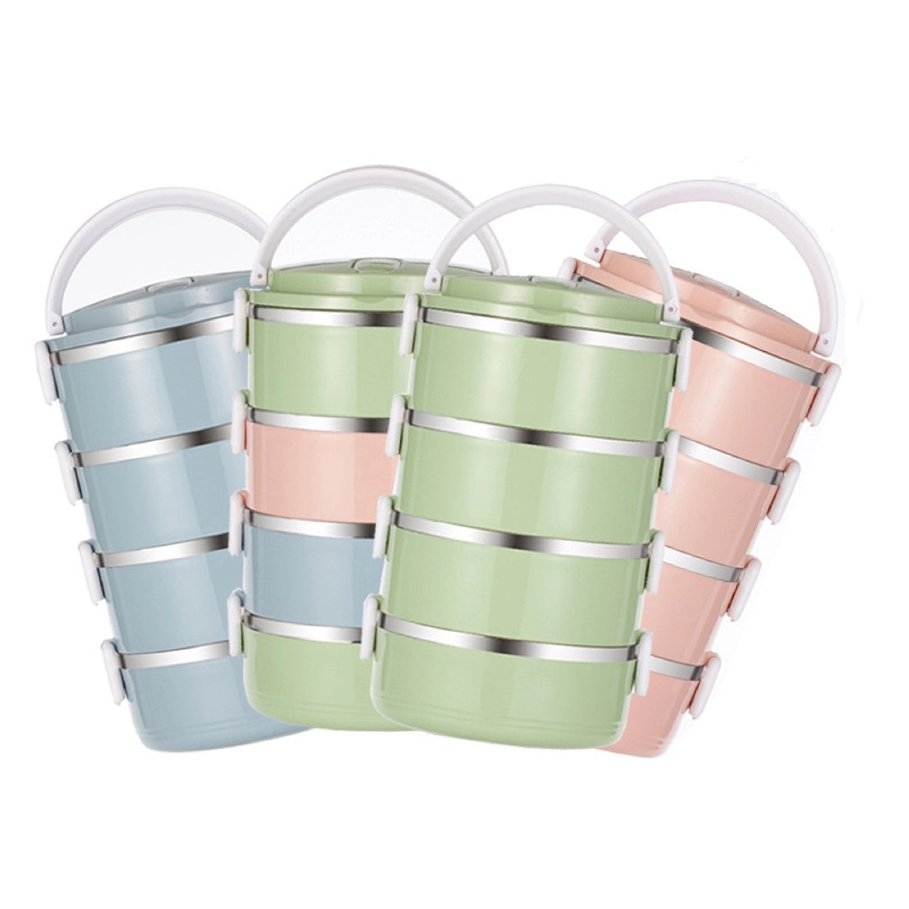 4-layer Round Stainless Steel Leak-Proof Insulated Lunch Box 7