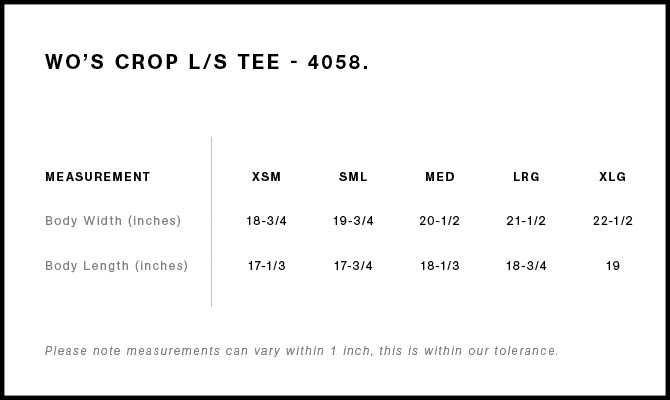 Wo's Crop L/S Tee | 4058 15