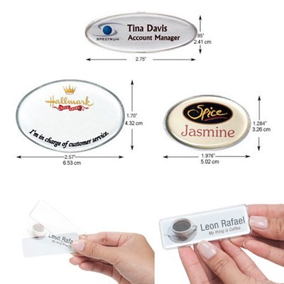 Reusable Name Badges Oval 1