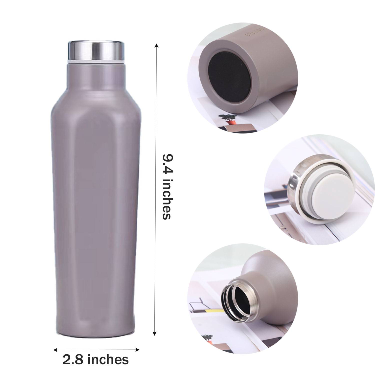 17OZ Square Stainless Steel Insulated Water Bottle, custom water bottle with logo imprint 4