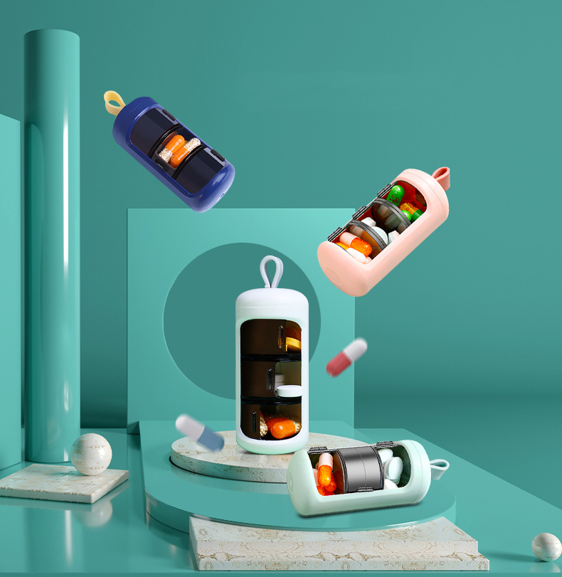 3 Compartment Sliding Travel Pill Case 8