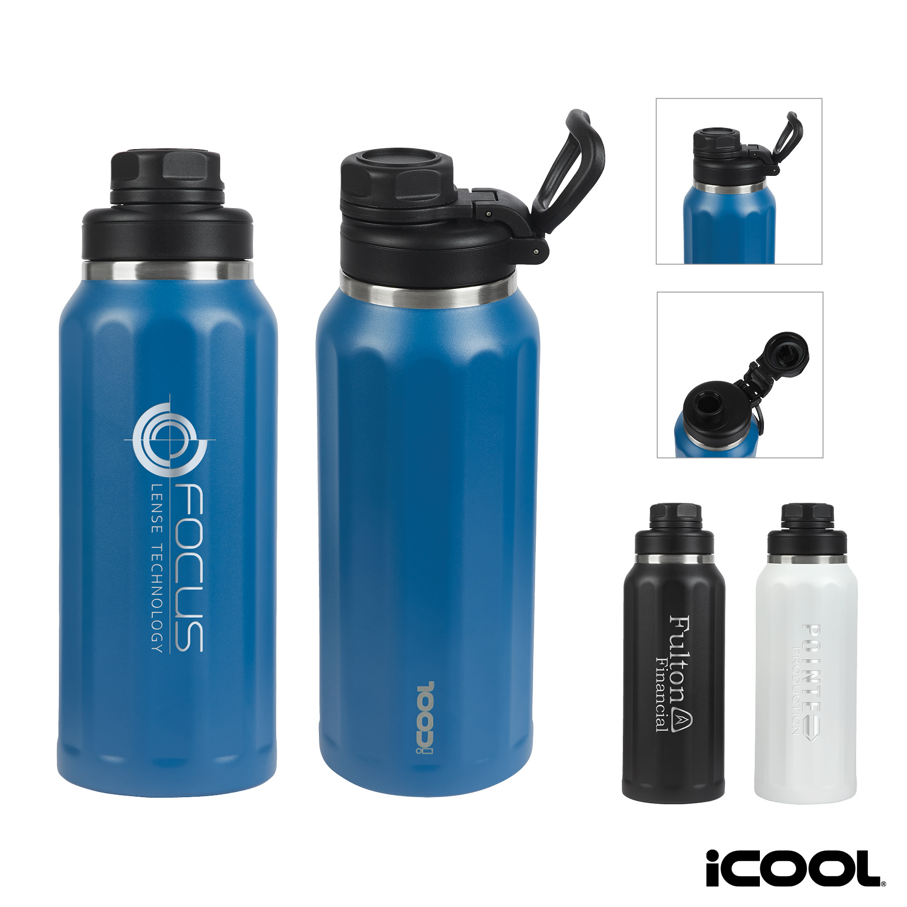 iCOOL® Sedona 32 oz. Double Wall Stainless Steel Water Bottle 34