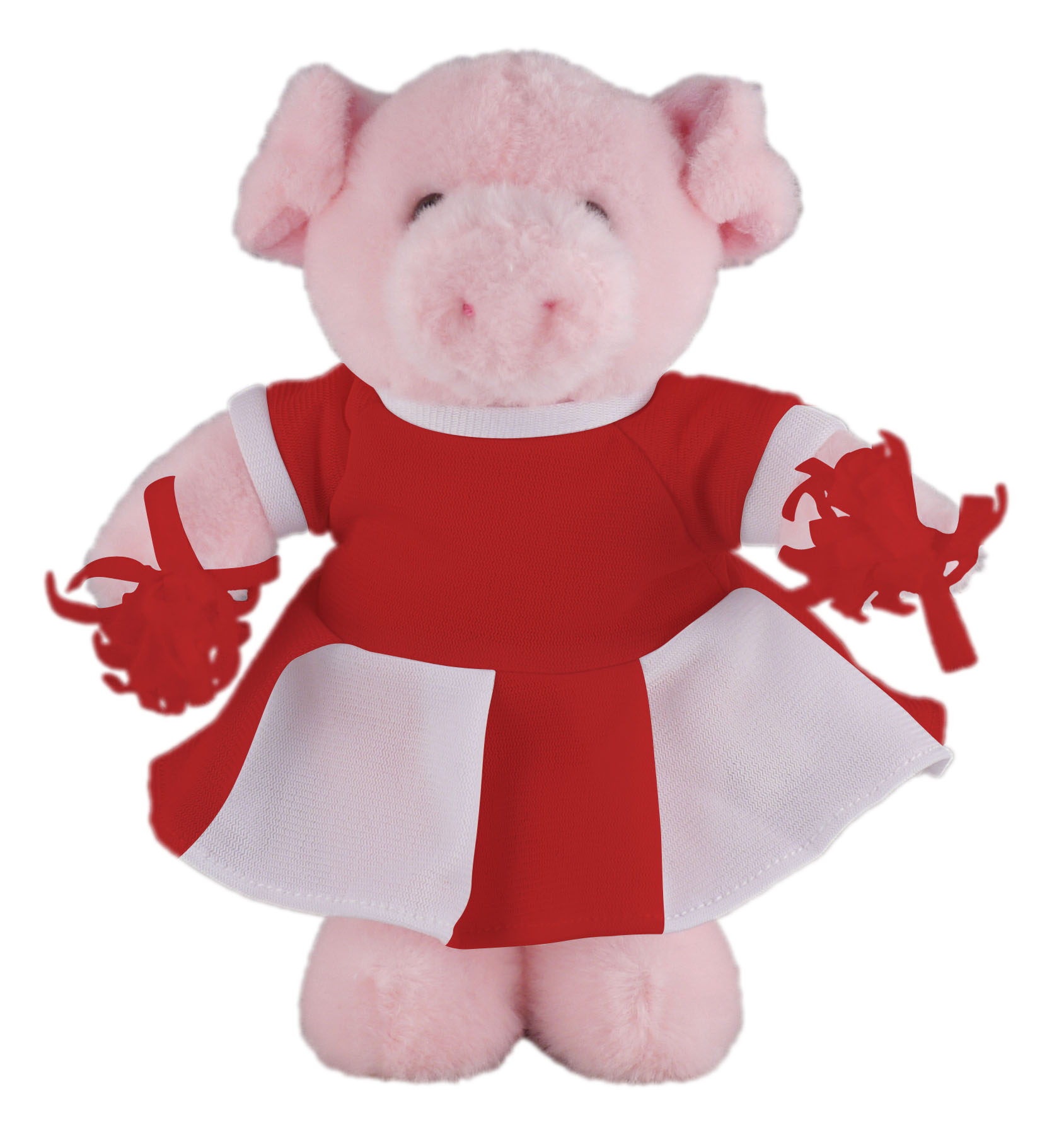 Soft Plush Stuffed Pig with Cheerleader Outfit 3