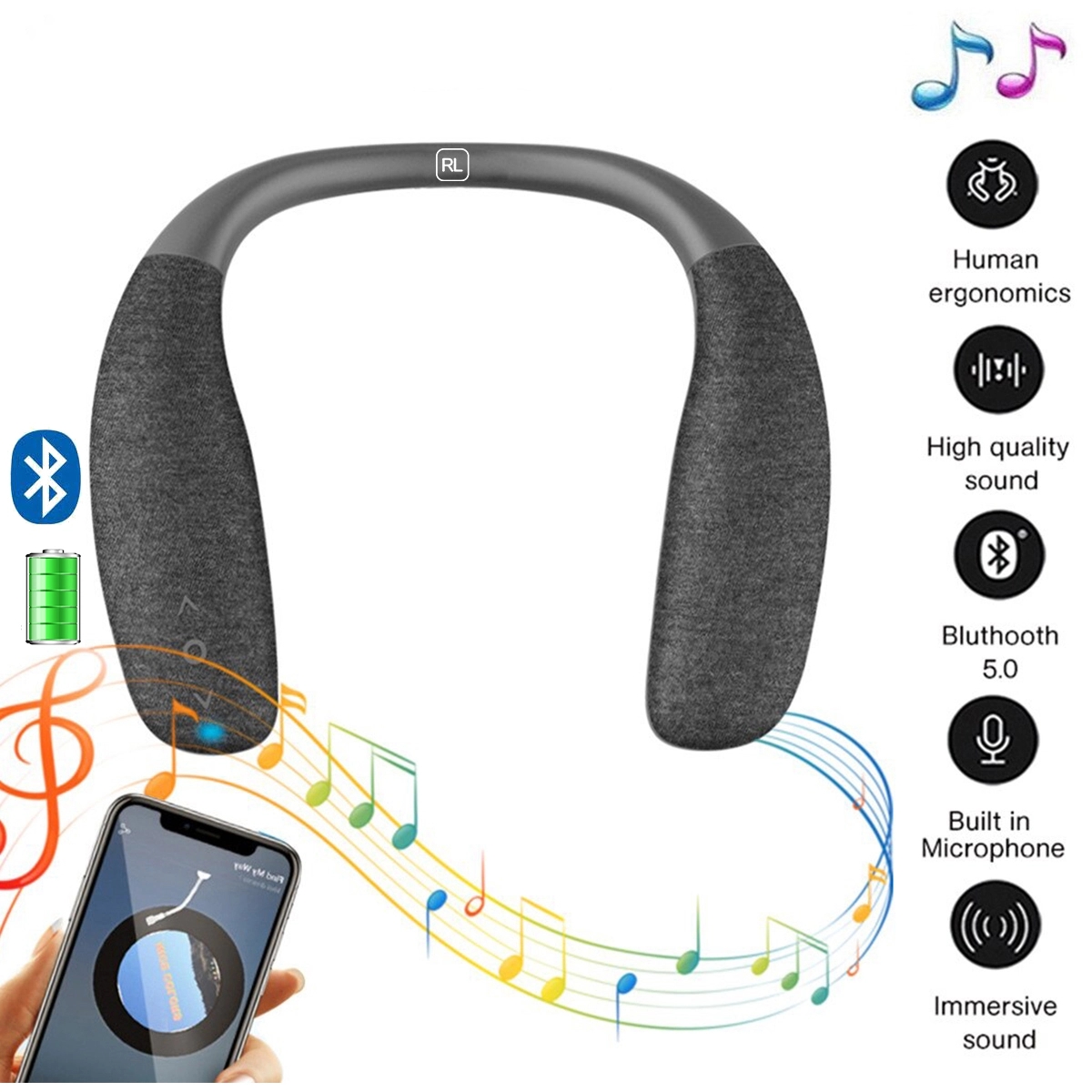 Hand-Free Wireless Neck Speaker 2