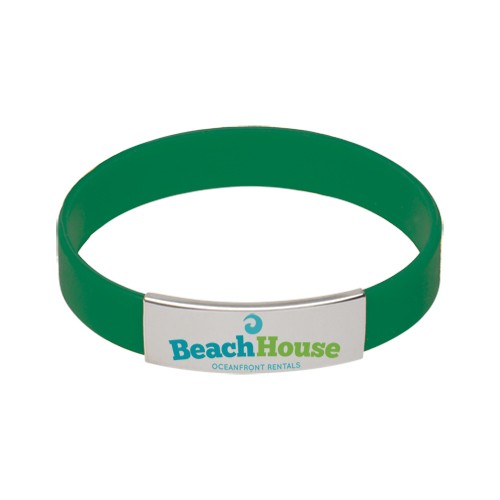 Silicone Bracelet w/Metal Accent 14