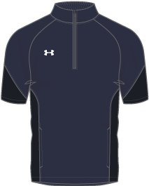 UA Squad Short Sleeve Boys'  Zip 4
