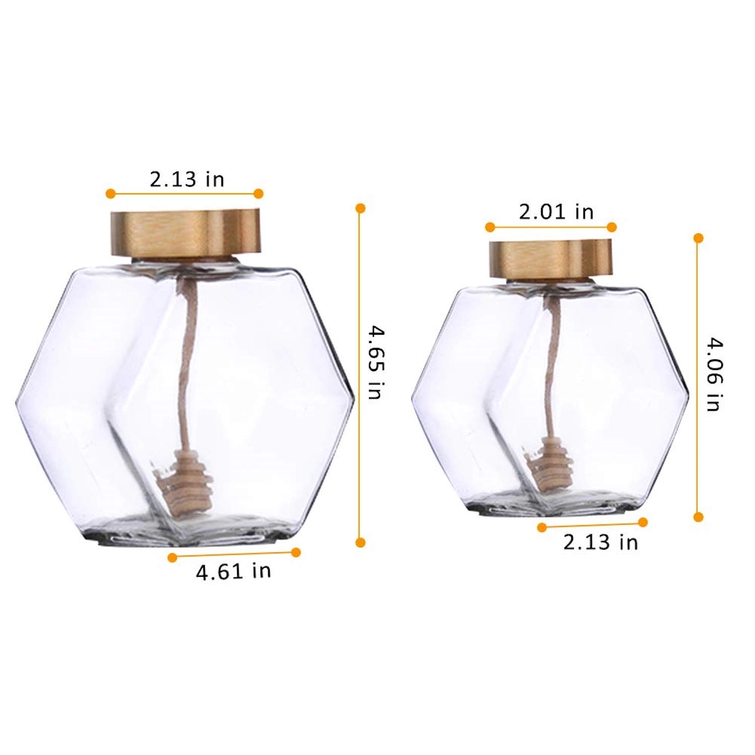 Honey Jar Custom Hexagonal Glass 4