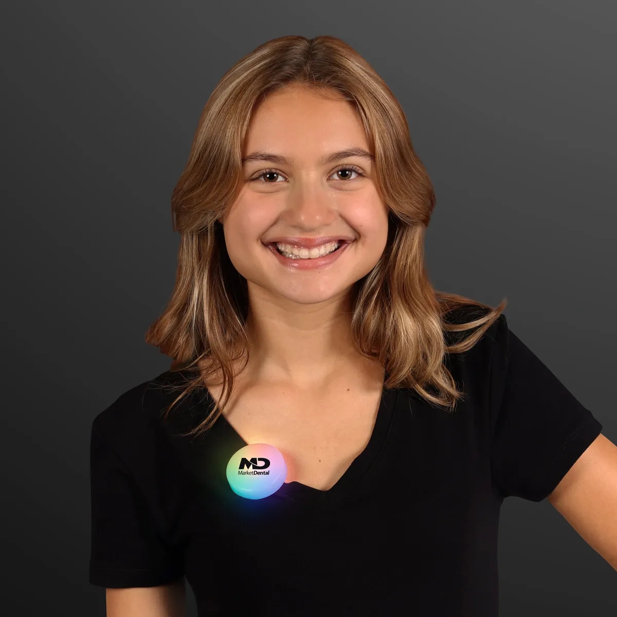Multicolor LED Glow Clip-On Light Badges 7