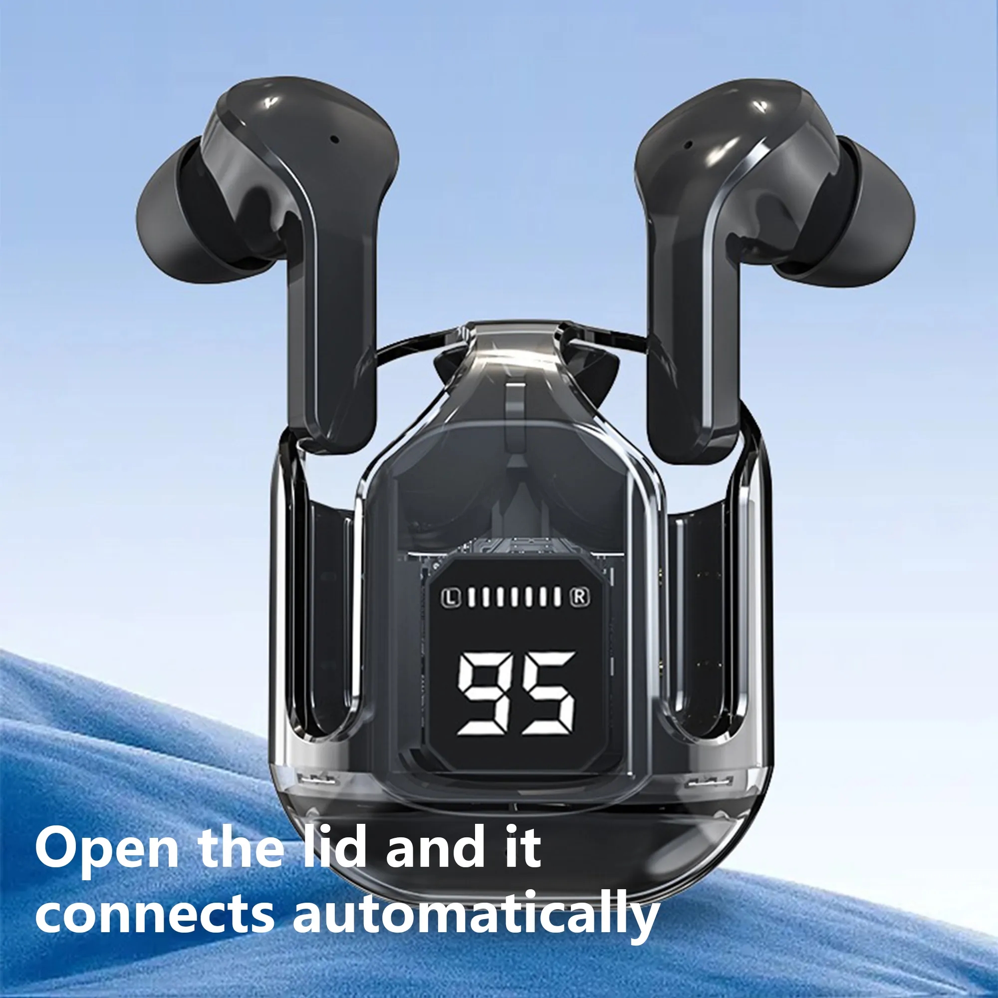 Noise Cancelling Wireless Earbuds With Battery Indicator 2