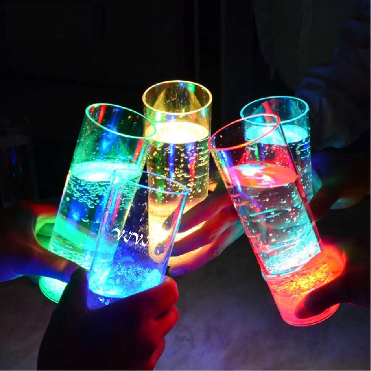 Led Wine Champagne Flute Glasses Set Of 6 2