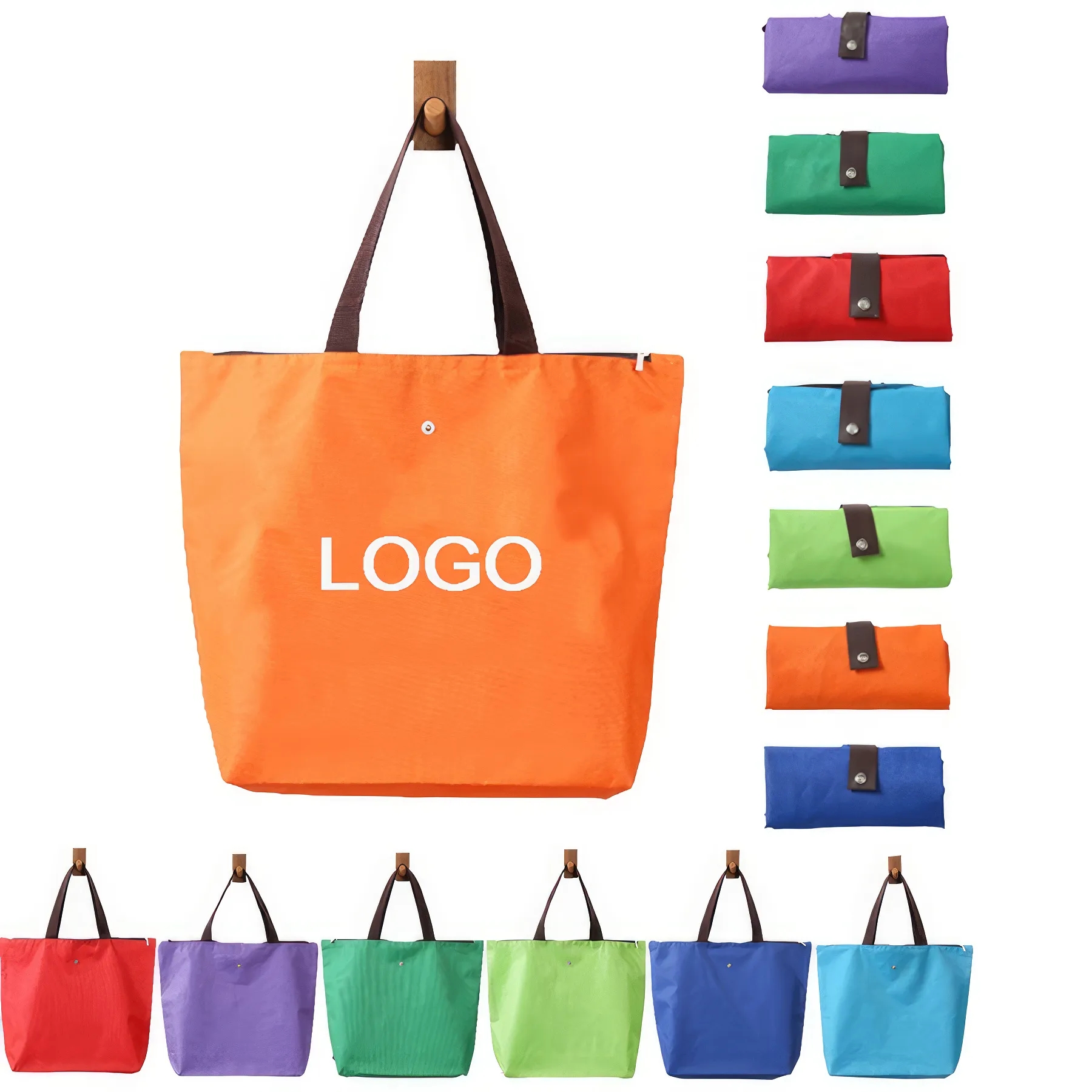 Oxford Reusable Grocery Bag, custom tote bag with logo imprint 2