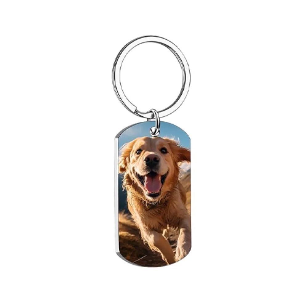 Photo Keychain With Text Unique Engraved 3