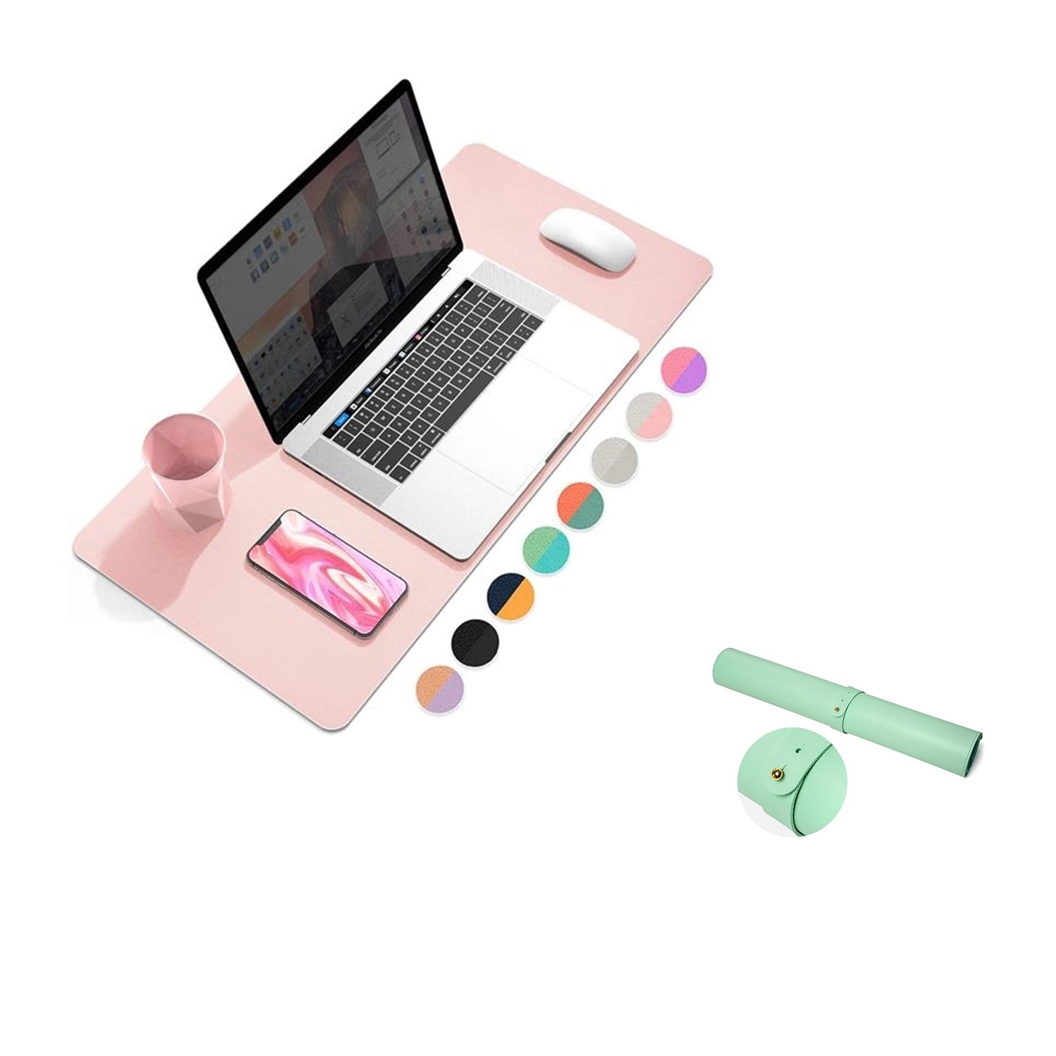 PU Leather Desk Mat Protector 3