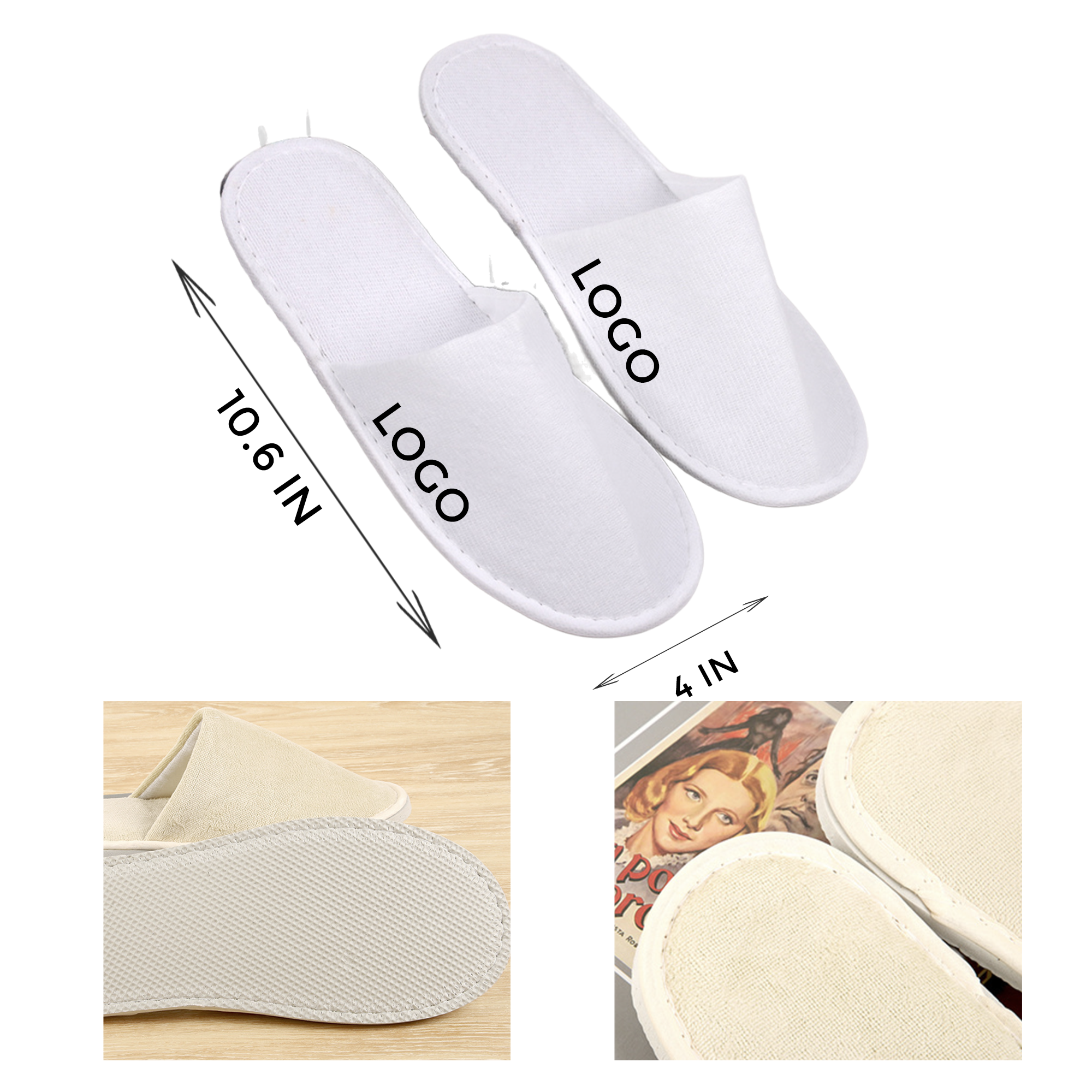 Versatile Hotel Brushed Fabric Slippers 2