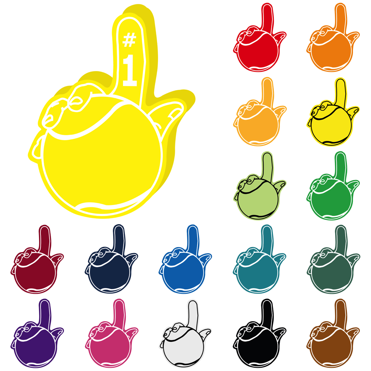 Large Tennis Ball Hand 24