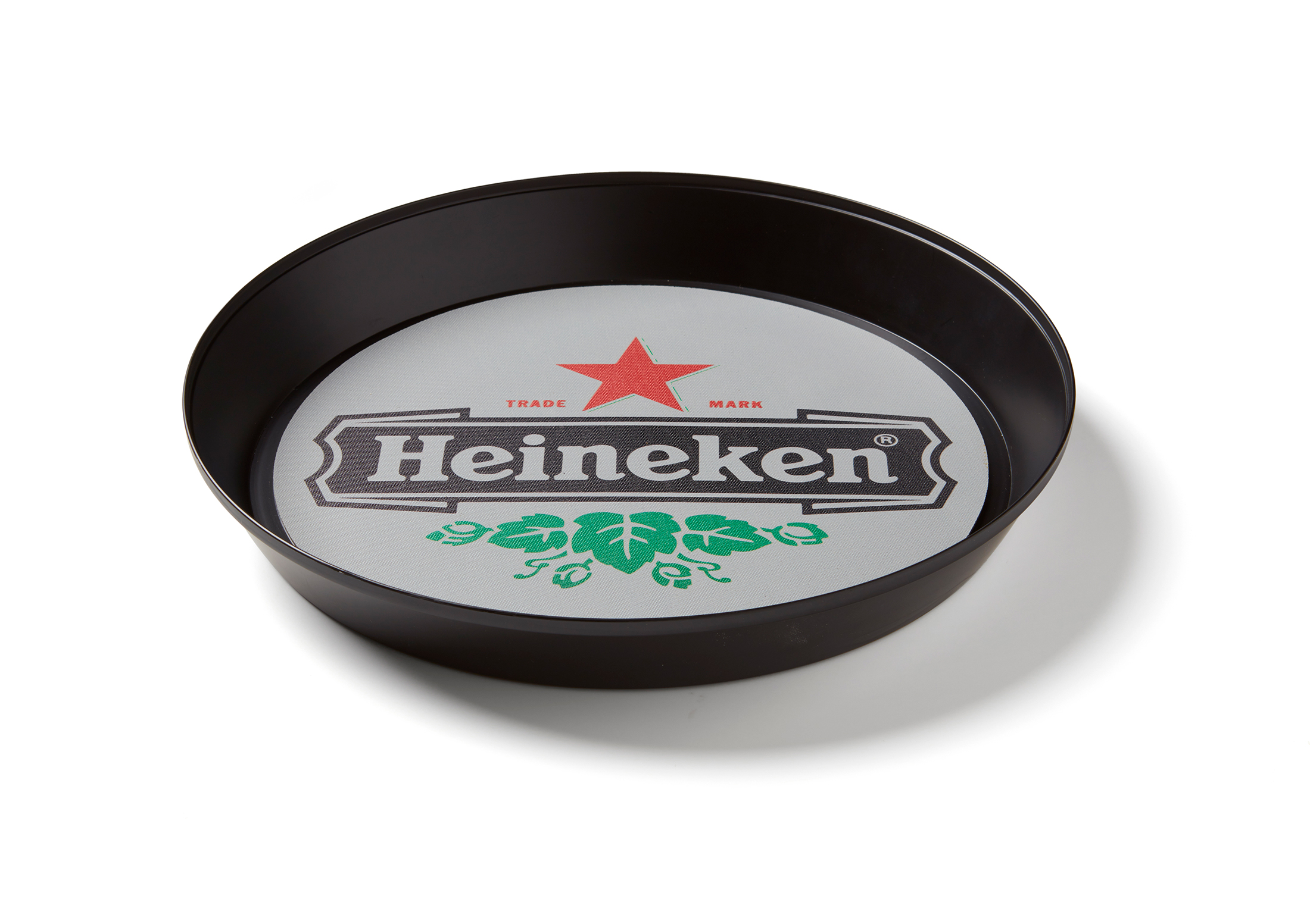 13" Round Serving Tray w/Non-Skid Rubber Base 1