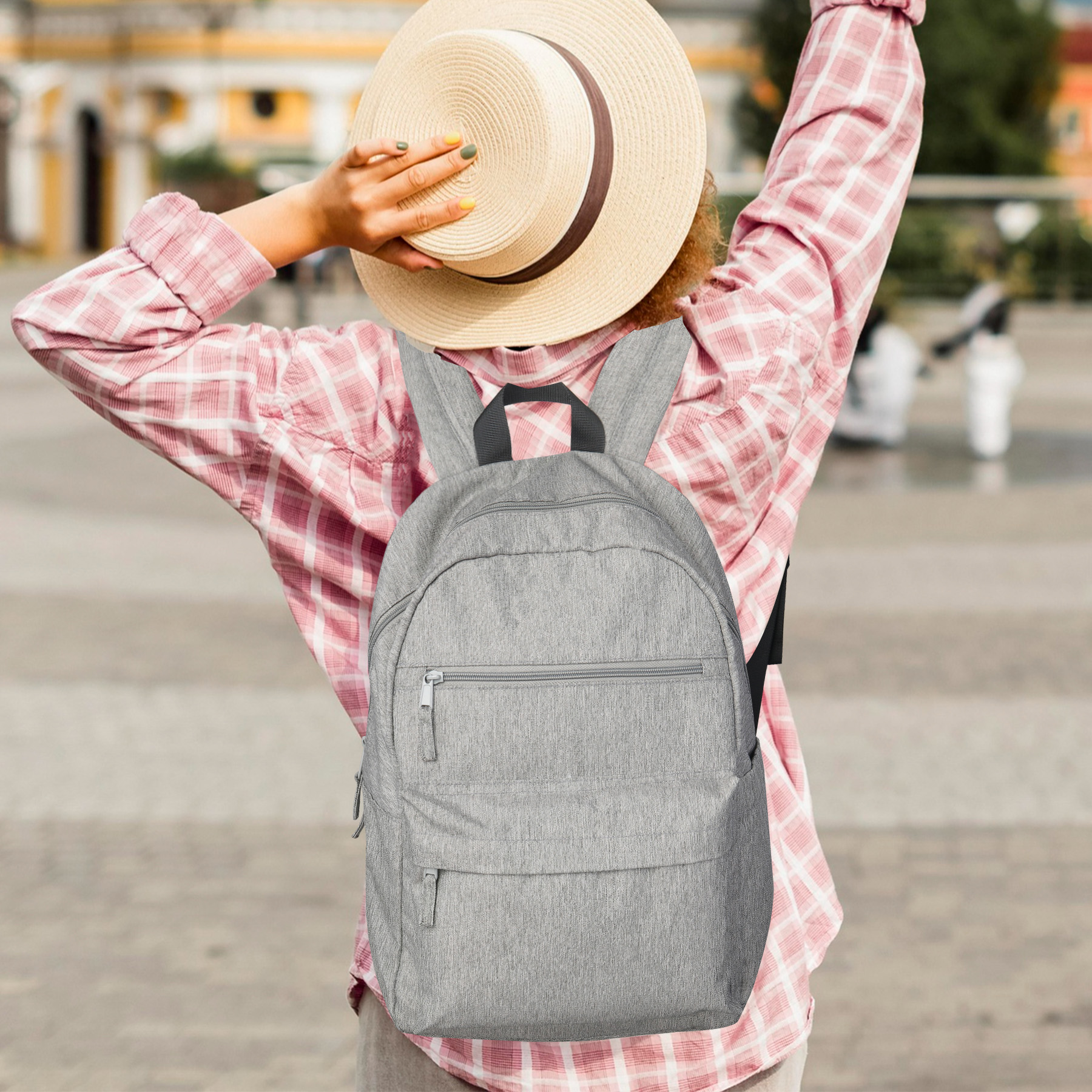 EcoVenture RPET Heathered 15'' Laptop Backpack 5