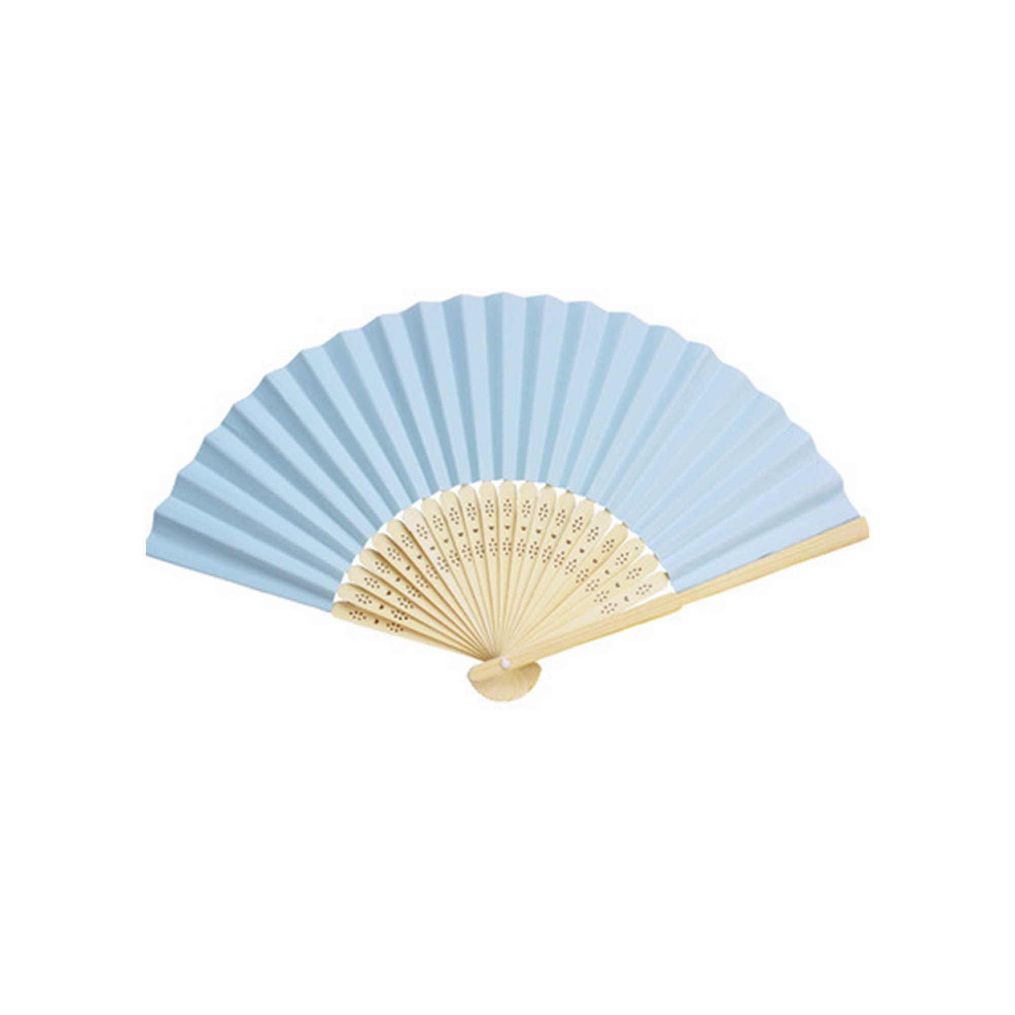 Paper Folding Hand Fan With Bamboo Frame 7