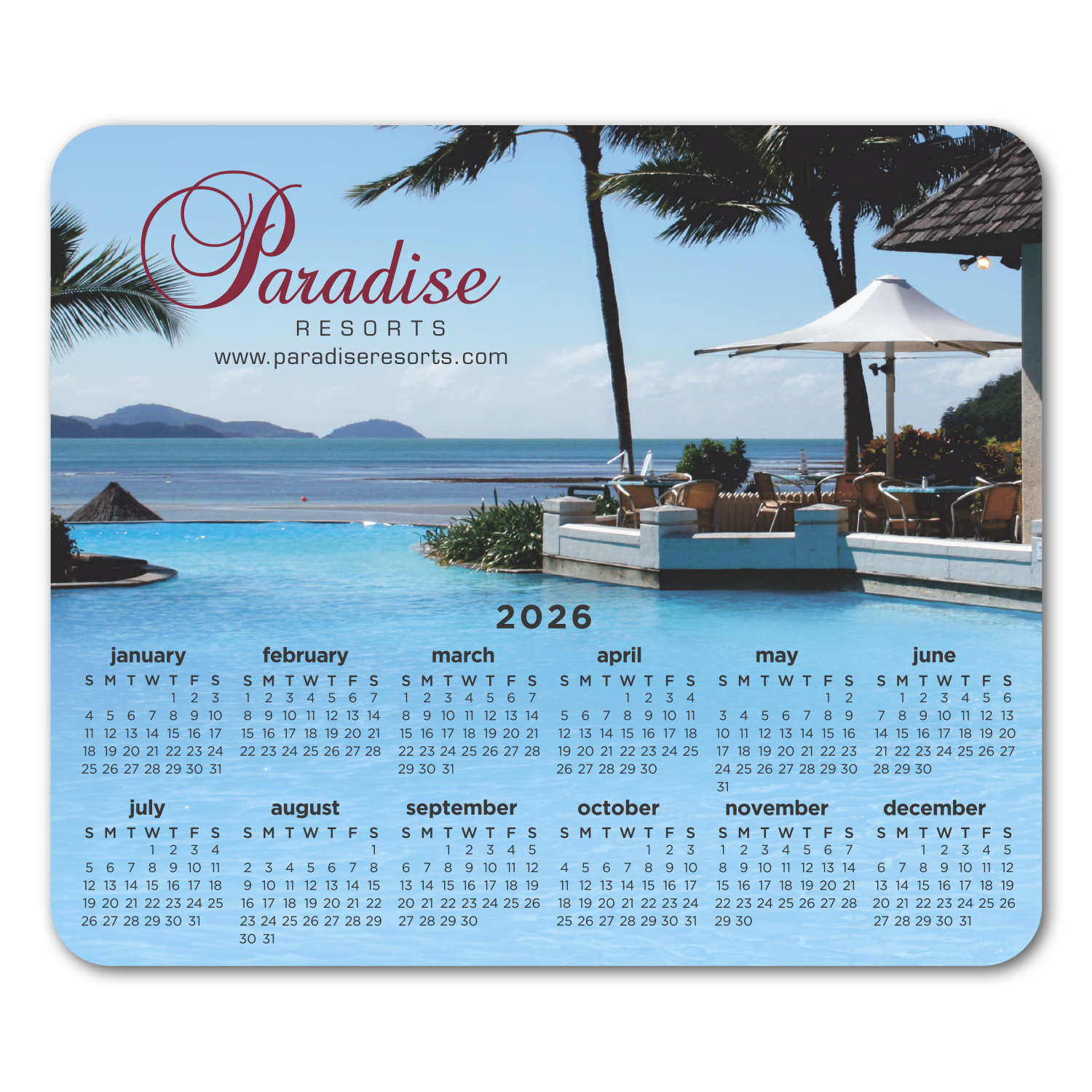 Rectangle Removable Adhesive Mouse Pad/Counter Mat 4