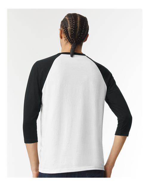Unisex CVC Three-Quarter Sleeve Tee - 2003CVC 3