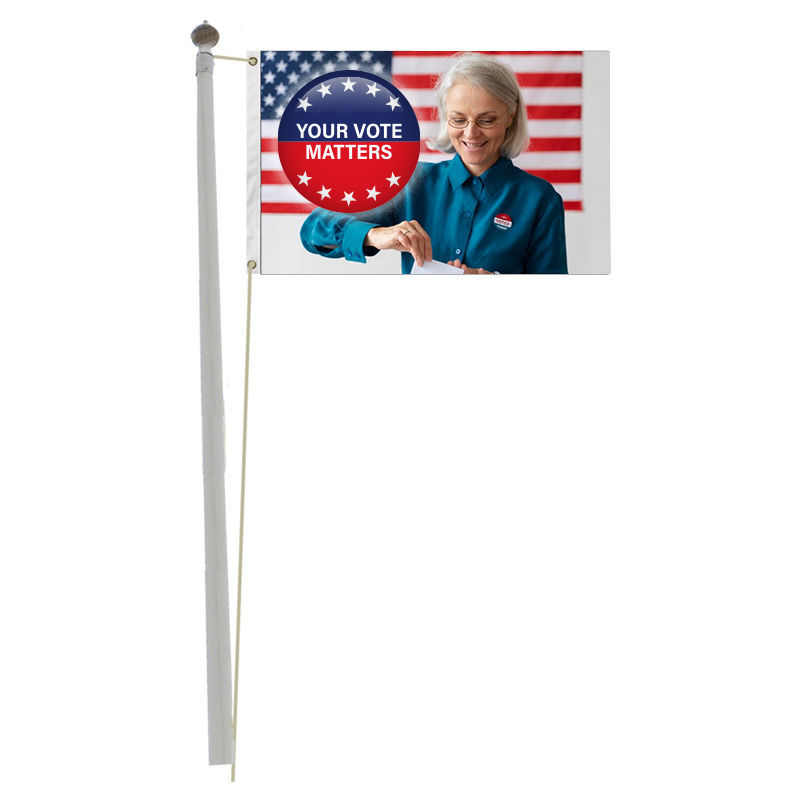 Full Color Pole Flag, 5' x 8' 3
