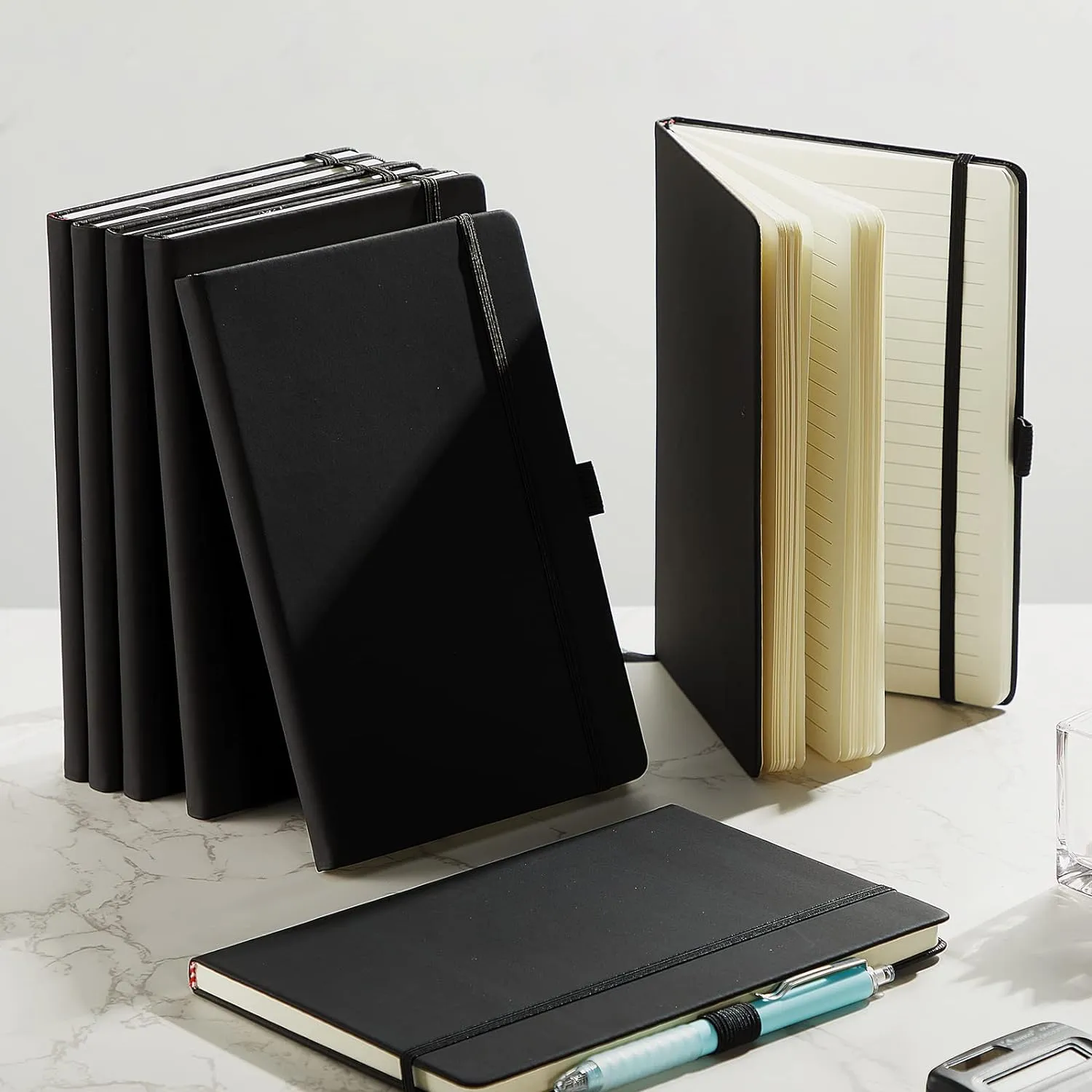 50 A6 PU Notebook with Strap Closure 3
